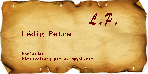 Lédig Petra névjegykártya
