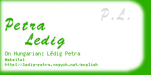 petra ledig business card