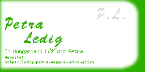 petra ledig business card